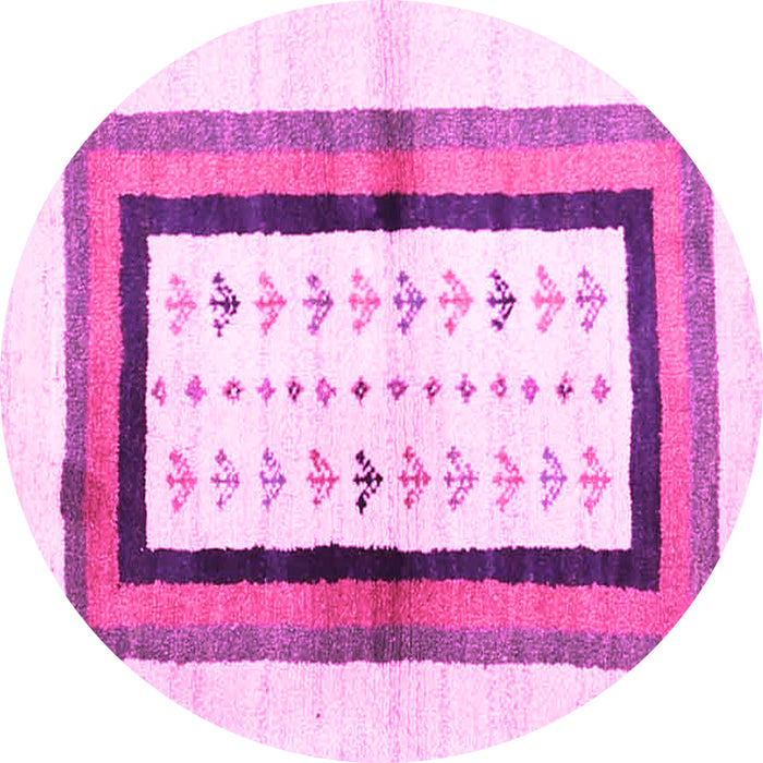 Round Machine Washable CON3011X Pink CON3011X Rug, wshcon3011pnk