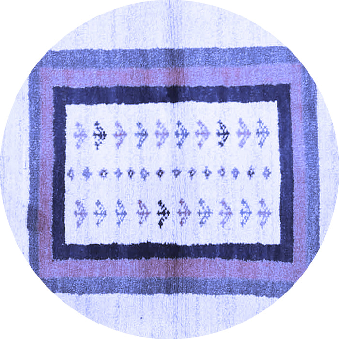 Round Machine Washable CON3011X Blue CON3011X Rug, wshcon3011blu