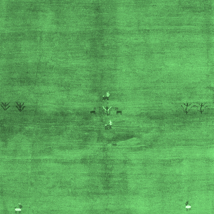 Abstract Emerald Green Contemporary Rug, con3012emgrn