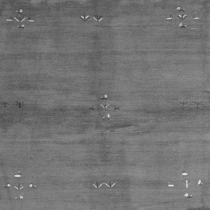 Serging Thickness of Abstract Gray Contemporary Rug, con3012gry