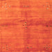 Serging Thickness of Abstract Orange Contemporary Rug, con3012org