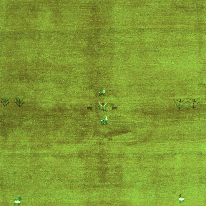Abstract Green Contemporary Rug, con3012grn