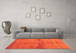 Machine Washable Abstract Orange Contemporary Area Rugs in a Living Room, wshcon3012org