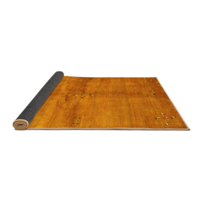 Sideview of Abstract Yellow Contemporary Rug, con3012yw