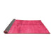 Sideview of Abstract Pink Contemporary Rug, con3012pnk