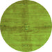 Machine Washable Abstract Green Contemporary Area Rugs, wshcon3012grn