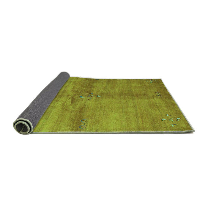 Sideview of Abstract Turquoise Contemporary Rug, con3012turq
