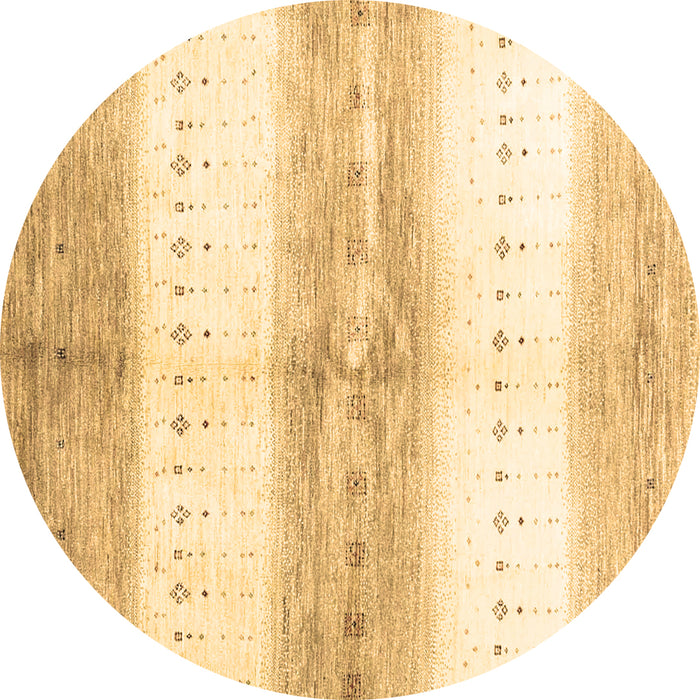 Round Machine Washable Abstract Brown Contemporary Rug, wshcon3013brn