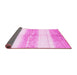 Sideview of Abstract Pink Contemporary Rug, con3013pnk