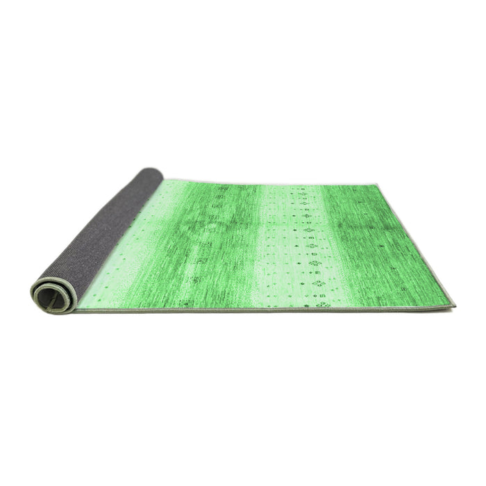 Sideview of Abstract Emerald Green Contemporary Rug, con3013emgrn