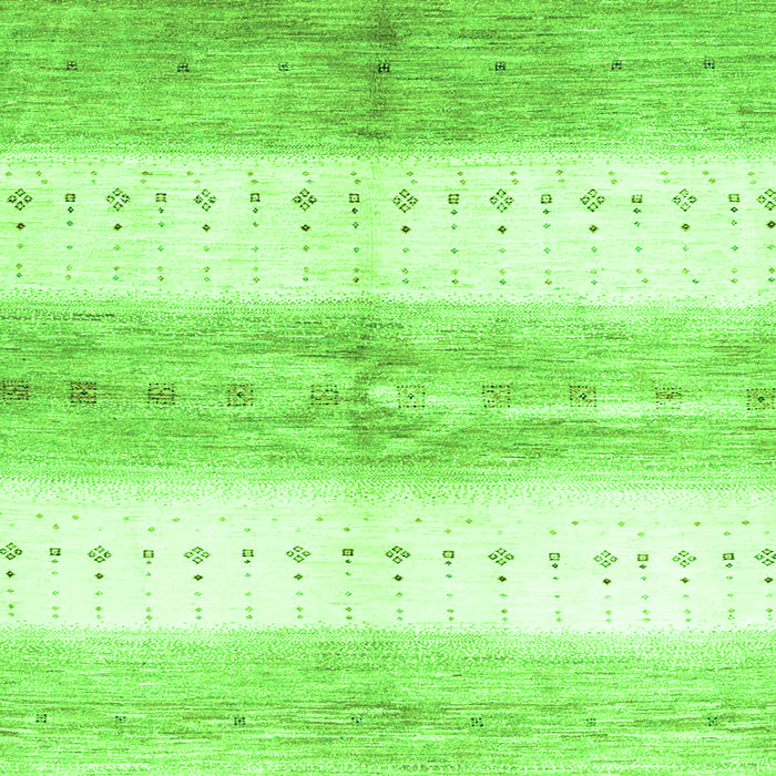 Serging Thickness of Abstract Green Contemporary Rug, con3013grn