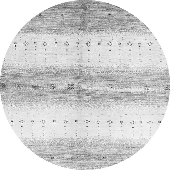 Square Abstract Gray Contemporary Rug, con3013gry