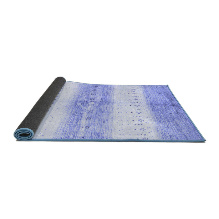 Sideview of Abstract Blue Contemporary Rug, con3013blu