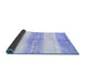 Sideview of Abstract Blue Contemporary Rug, con3013blu