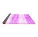 Sideview of Abstract Purple Contemporary Rug, con3013pur