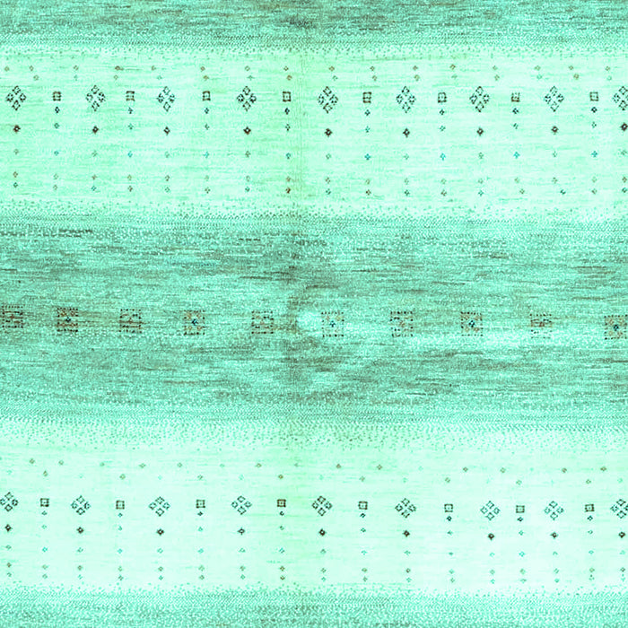 Machine Washable Abstract Turquoise Contemporary Area Rugs, wshcon3013turq