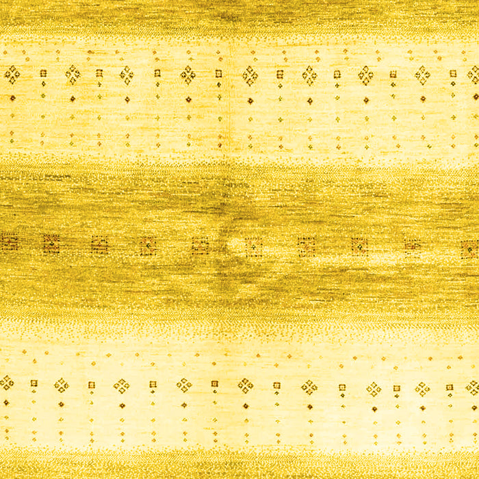Abstract Yellow Contemporary Rug, con3013yw