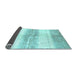 Sideview of Abstract Light Blue Contemporary Rug, con3013lblu