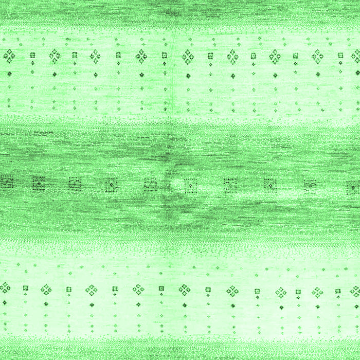 Machine Washable Abstract Emerald Green Contemporary Area Rugs, wshcon3013emgrn