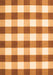 Serging Thickness of Machine Washable Checkered Orange Modern Area Rugs, wshcon3014org