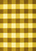 Machine Washable Checkered Yellow Modern Rug, wshcon3014yw