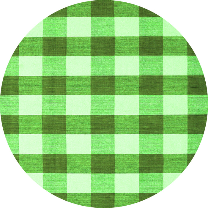 Square Checkered Green Modern Rug, con3014grn