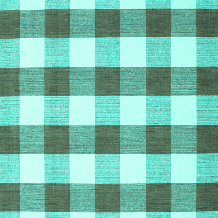 Machine Washable Checkered Turquoise Modern Area Rugs, wshcon3014turq