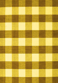 Checkered Yellow Modern Rug, con3014yw