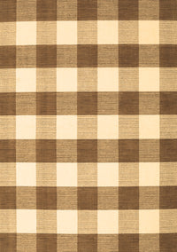 Checkered Brown Modern Rug, con3014brn