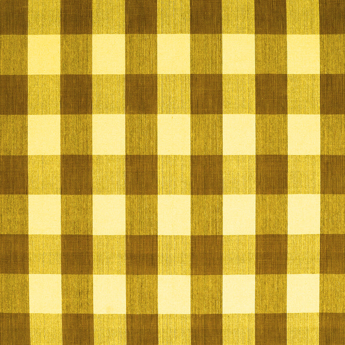Square Checkered Yellow Modern Rug, con3014yw