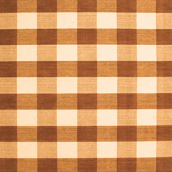 Serging Thickness of Checkered Orange Modern Rug, con3014org