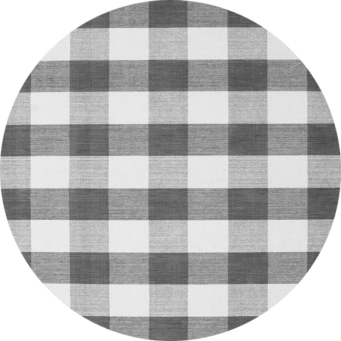 Machine Washable Checkered Gray Modern Rug, wshcon3014gry