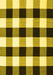 Machine Washable Checkered Yellow Modern Rug, wshcon3015yw