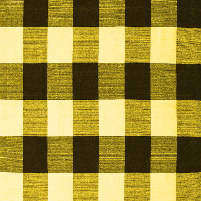 Machine Washable Checkered Yellow Modern Rug, wshcon3015yw