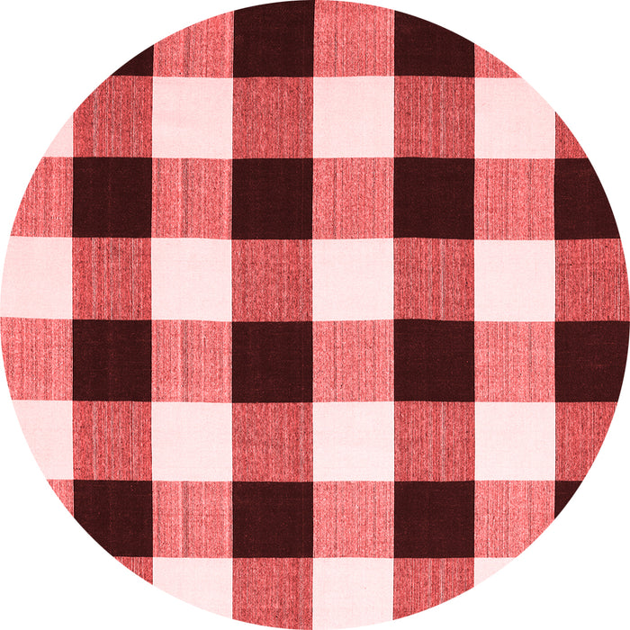 Machine Washable Checkered Red Modern Rug, wshcon3015red