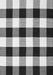 Serging Thickness of Machine Washable Checkered Gray Modern Rug, wshcon3015gry