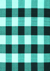 Checkered Turquoise Modern Rug, con3015turq