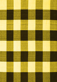 Checkered Yellow Modern Rug, con3015yw