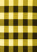 Checkered Yellow Modern Rug, con3015yw