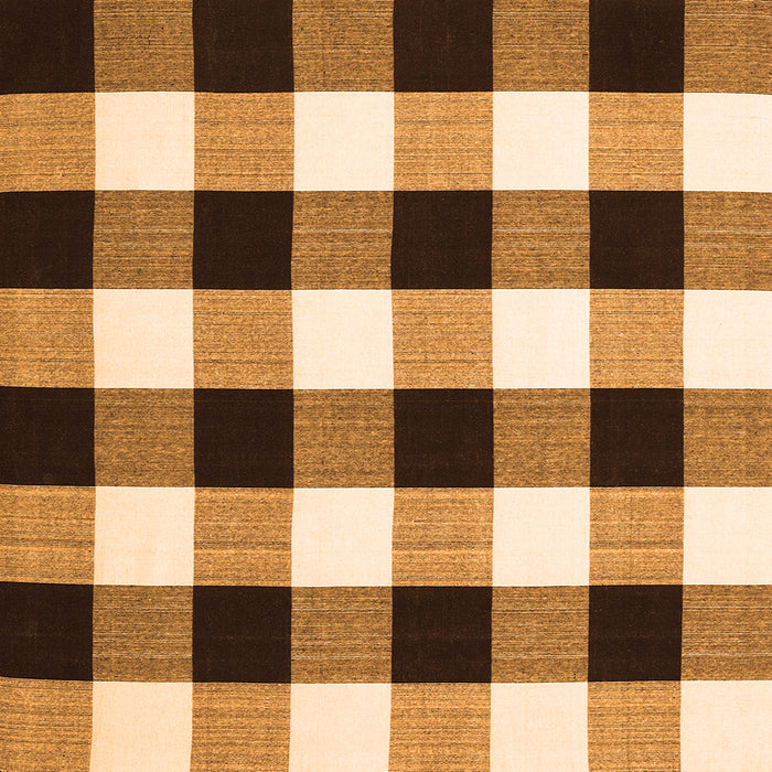 Serging Thickness of Checkered Orange Modern Rug, con3015org