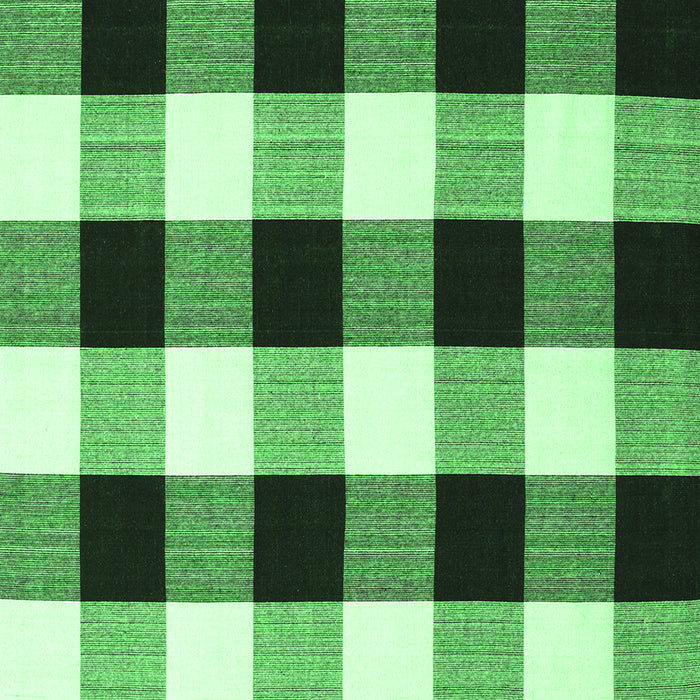 Machine Washable Checkered Emerald Green Modern Area Rugs, wshcon3015emgrn