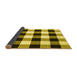 Sideview of Checkered Yellow Modern Rug, con3015yw