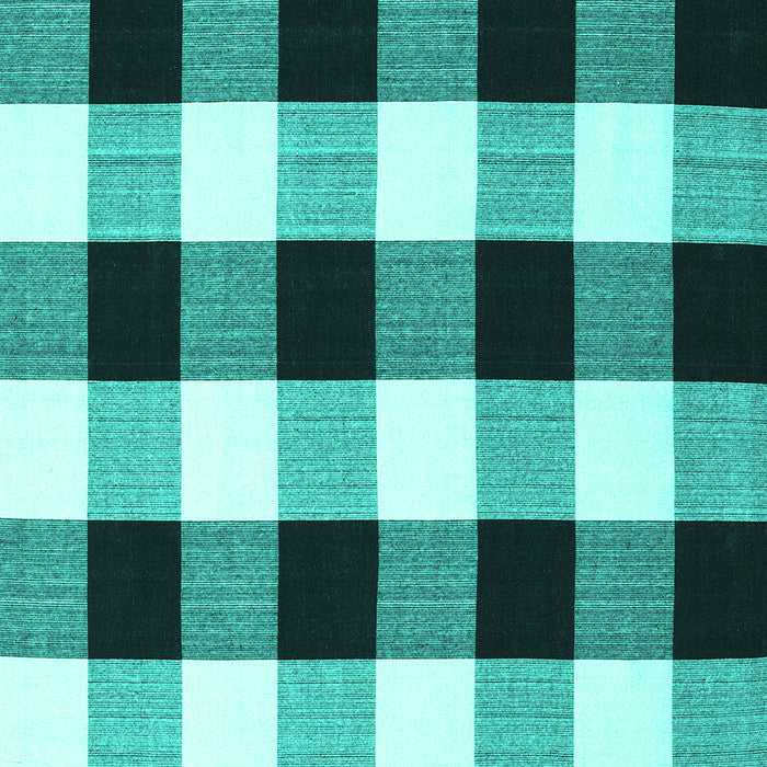 Machine Washable Checkered Turquoise Modern Area Rugs, wshcon3015turq