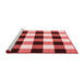 Modern Red Washable Rugs