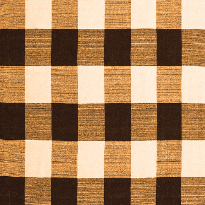 Serging Thickness of Machine Washable Checkered Orange Modern Area Rugs, wshcon3015org