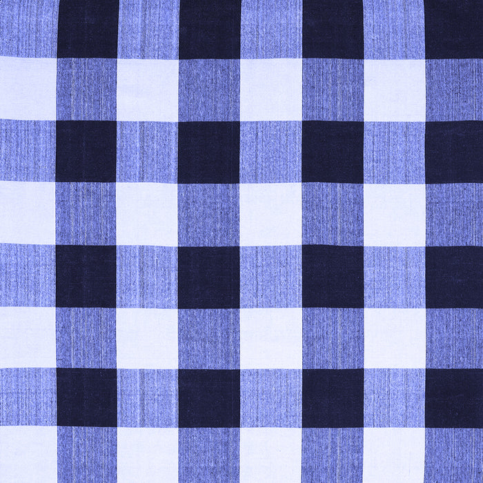 Square Machine Washable Checkered Blue Modern Rug, wshcon3015blu