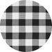 Square Checkered Gray Modern Rug, con3015gry