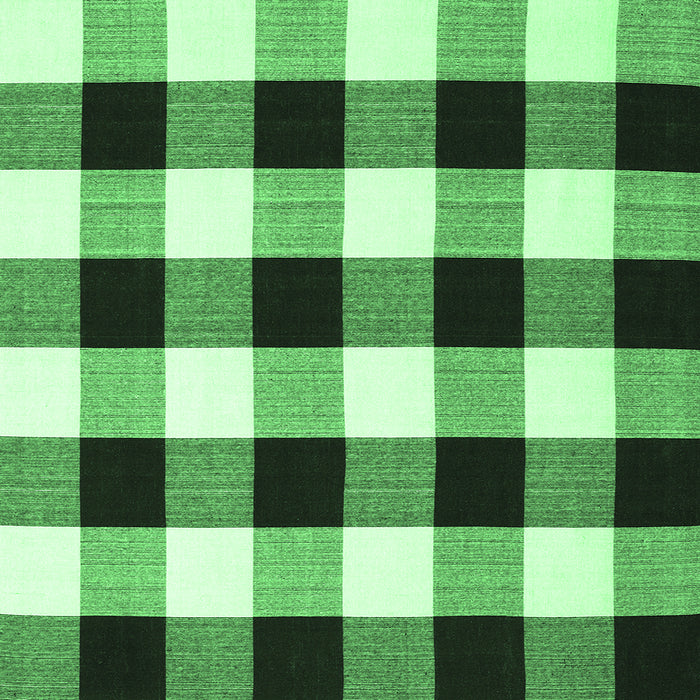 Square Checkered Emerald Green Modern Rug, con3015emgrn