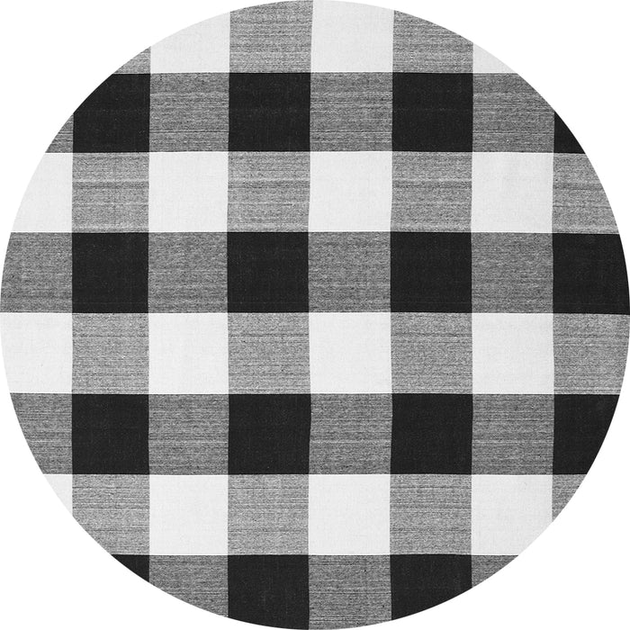 Machine Washable Checkered Gray Modern Rug, wshcon3015gry