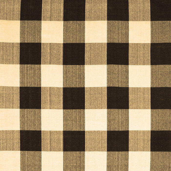 Square Machine Washable Checkered Brown Modern Rug, wshcon3015brn